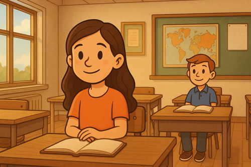 School classroom scene