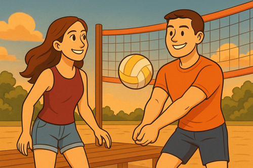 Reunion volleyball game